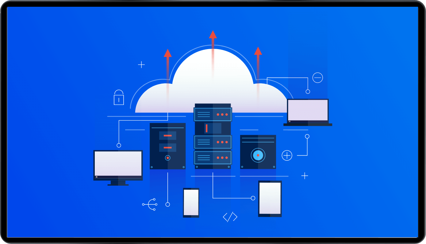 Cloud-Based Solutions Tablet Mockup