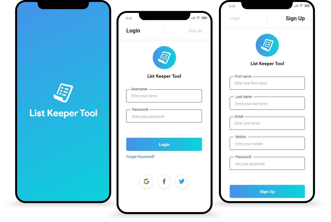 List Keeper Tool Mockup