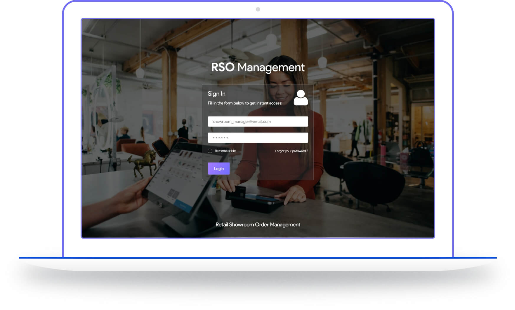 RSO Management Laptop Mockup