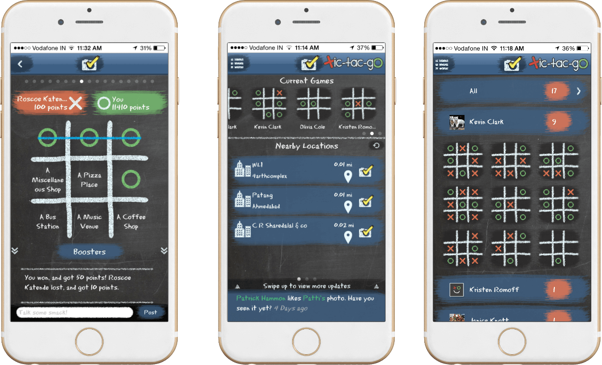 Tic Tac Go Mobile Screens mockup