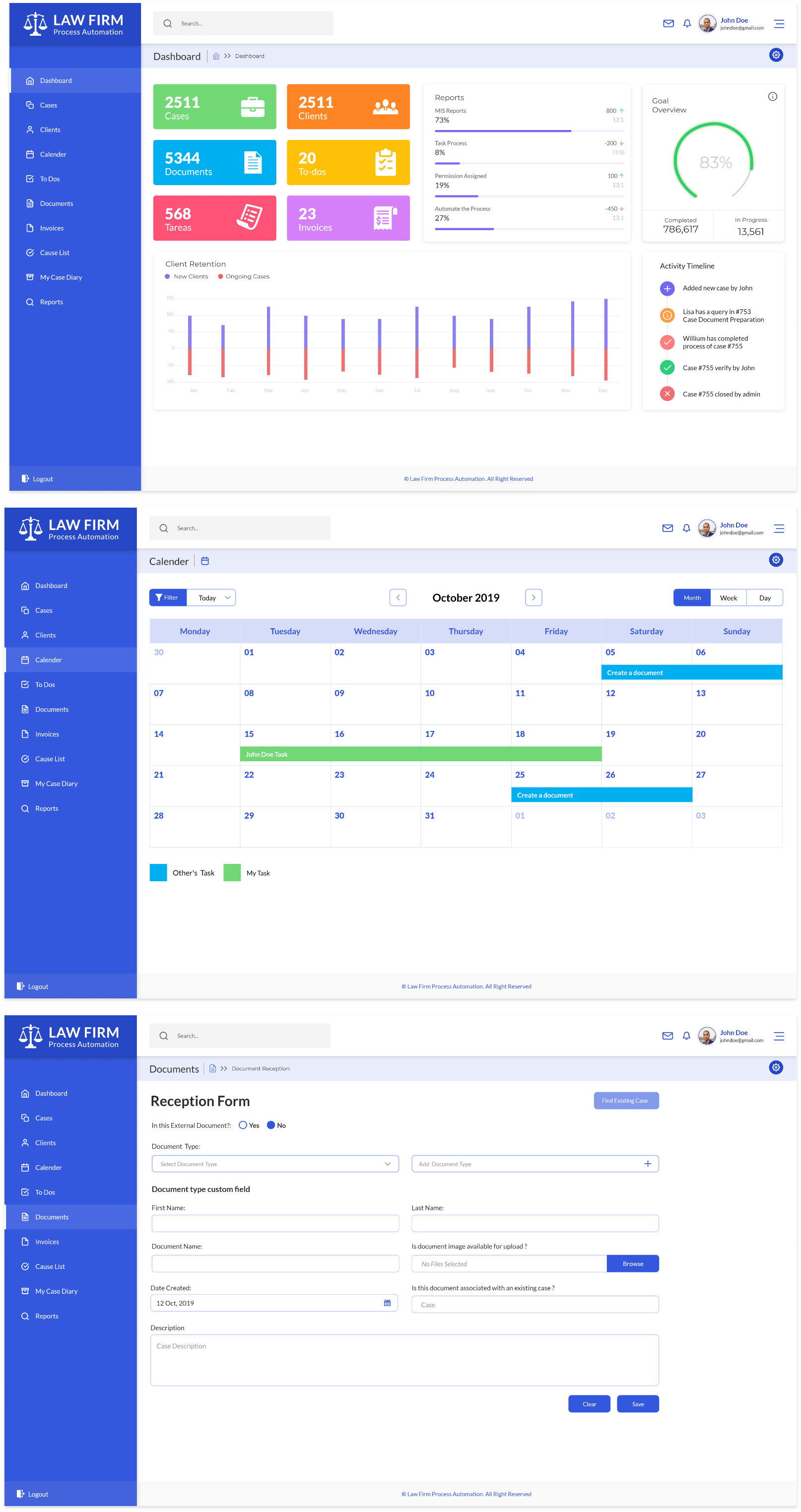 Law Firm Process Automation Desktop Mockup