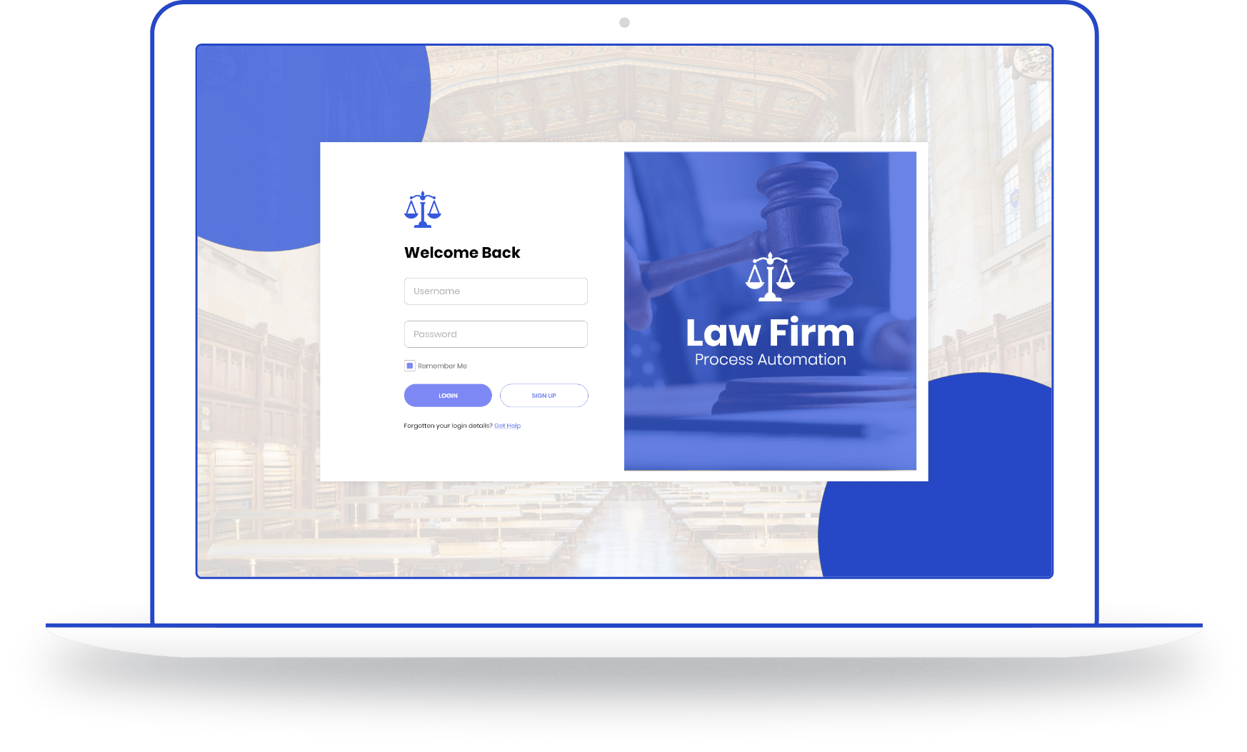 Law Firm Process Automation Laptop Mockup