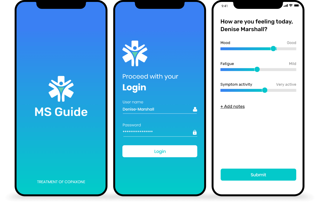 MS Guide Mobile Screens Mockup