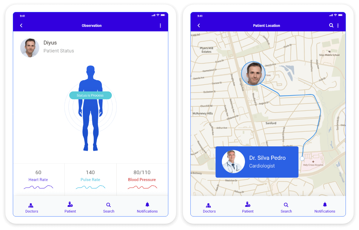 Patient Tracker Tool iPad Mockup