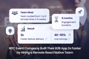 NYC event company built their B2B app twice as fast by hiring a remote React Native team