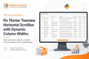 Tkinter Treeview horizontal scrollbar