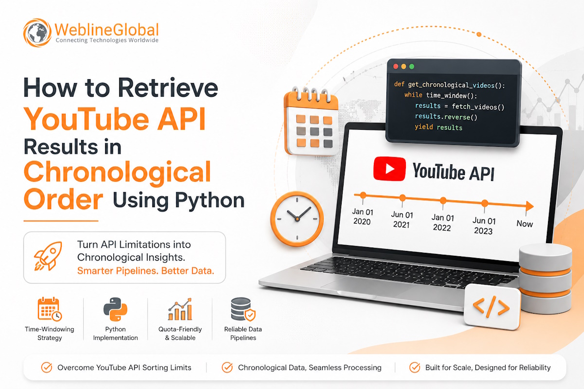 YouTube API chronological order