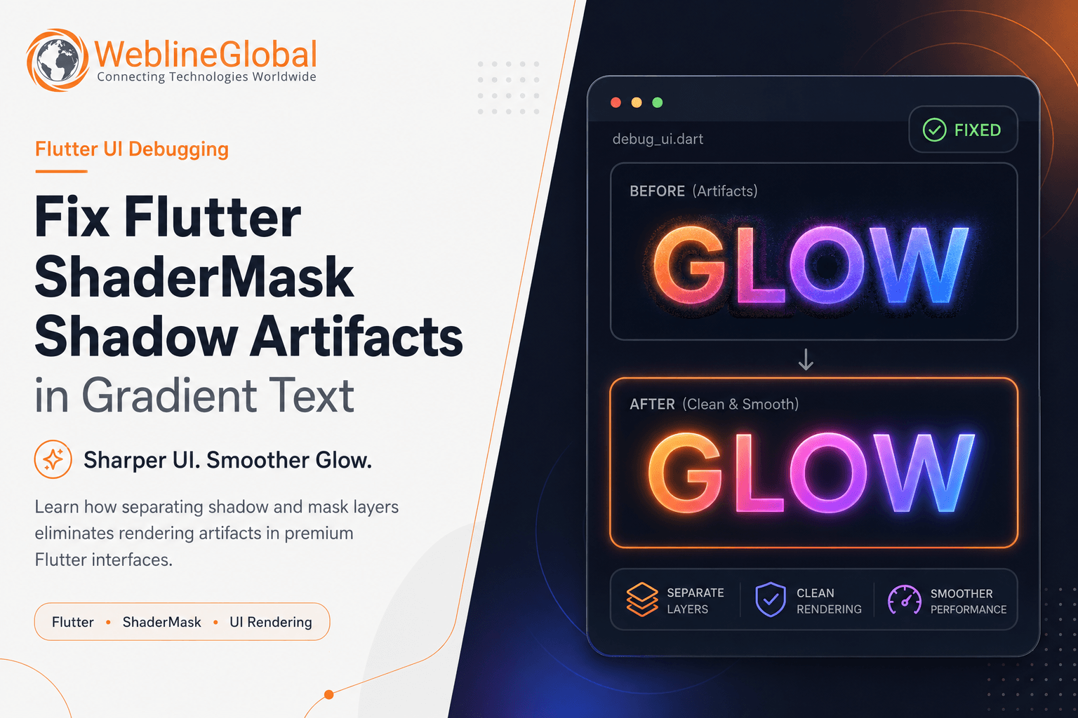 Flutter ShaderMask shadow artifact