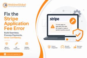 Stripe application fee error