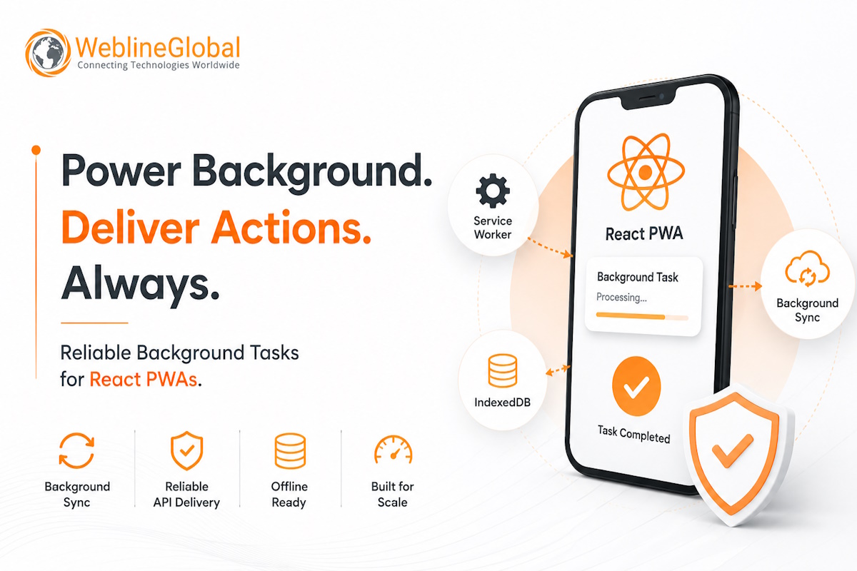 React PWA background tasks