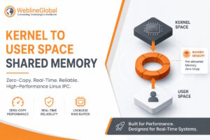 Kernel to user space shared memory